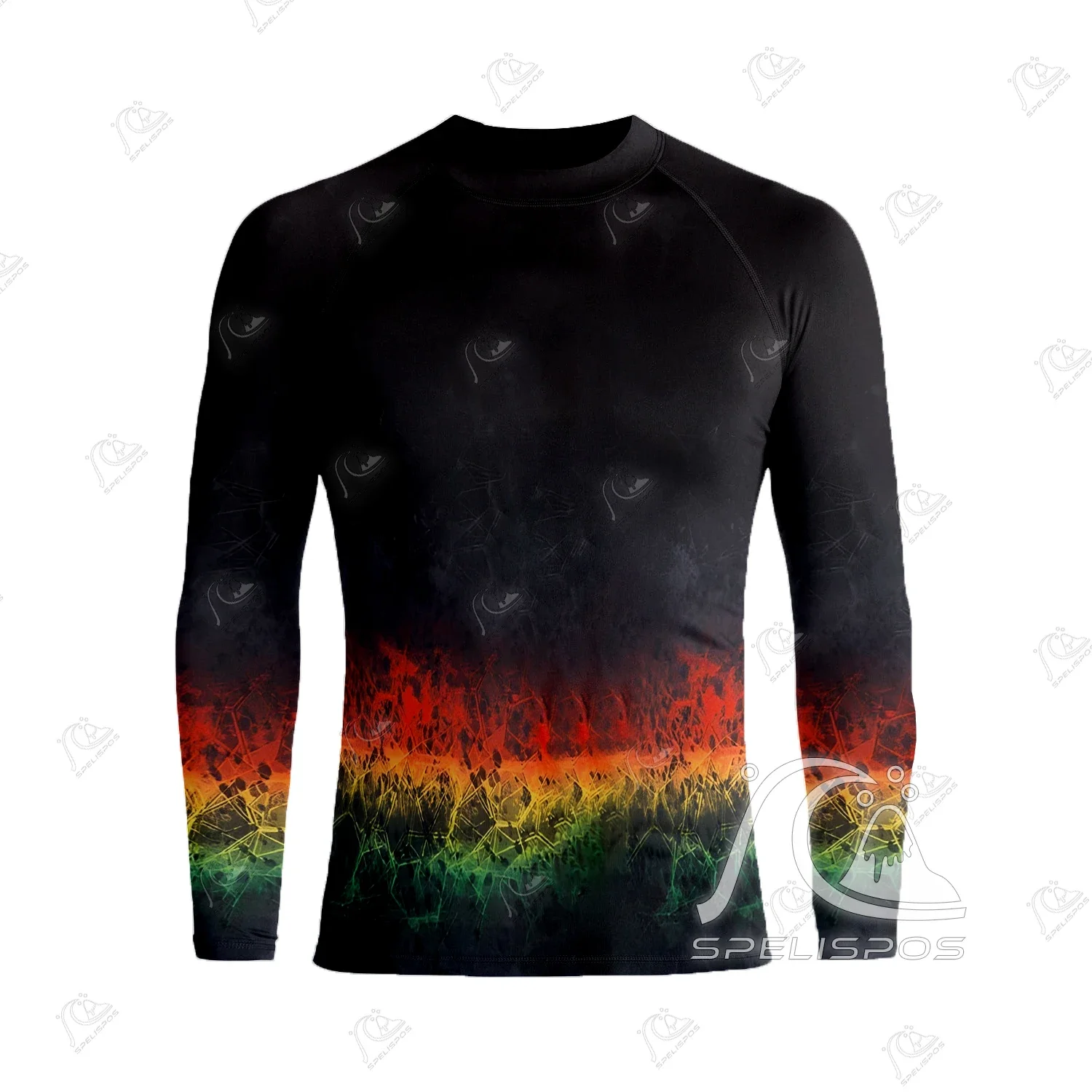 SPELISPOS Men's Diving Gym Clothes Long Sleeve Surfing Shirt Rashguard UV Sun Protection Basic Surfing Suit UPF 50+ Swimwear