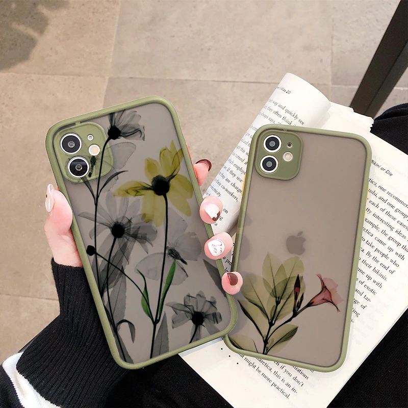 Simple daisy flower Phone Case For iPhone 15 13 12 11 Pro Max 16 14 Plus 12 13 Mini XS X XR 7 8 Plus SE2 Shockproof Back Covers