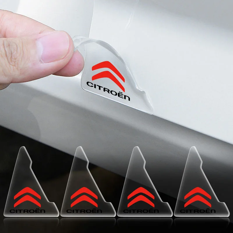 2 قطعة غطاء زاوية باب السيارة المضادة للخدش حماية ملصق التصميم لسيتروين C1 C3 C4 جراند بيكاسو C4L C5 C6 C8 VTS Aircross
