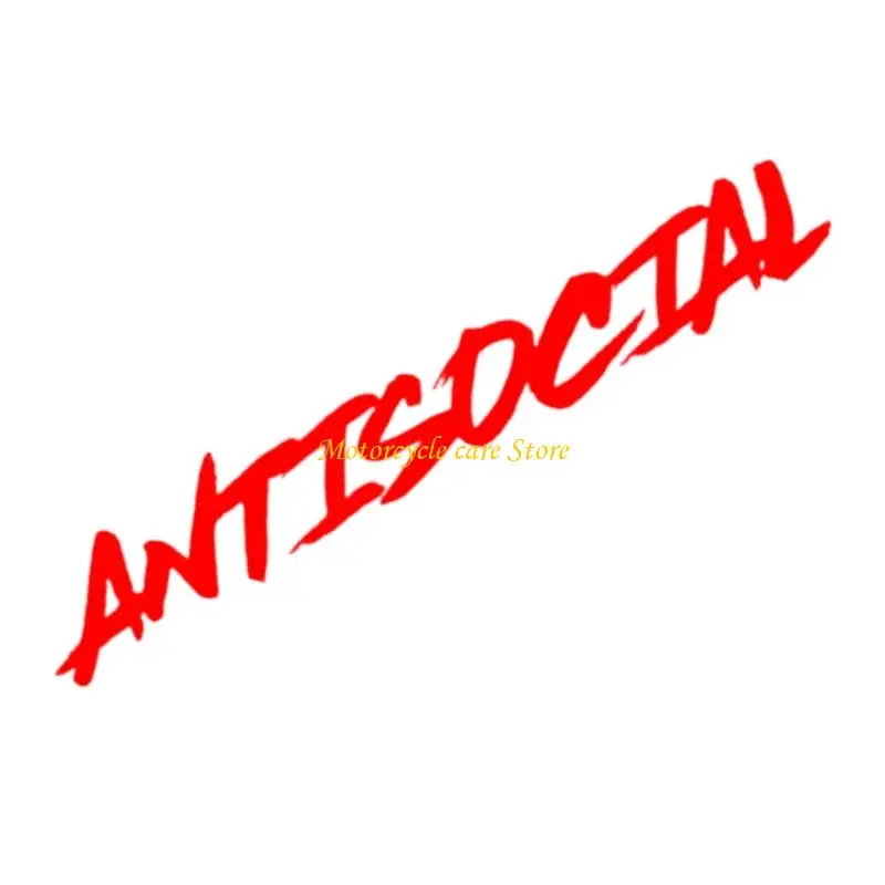 U75F Edgy Humor Stickers for Vehicles Waterproof & Strong Decal Unsociable Texts Easy to Clean No Damage Paint