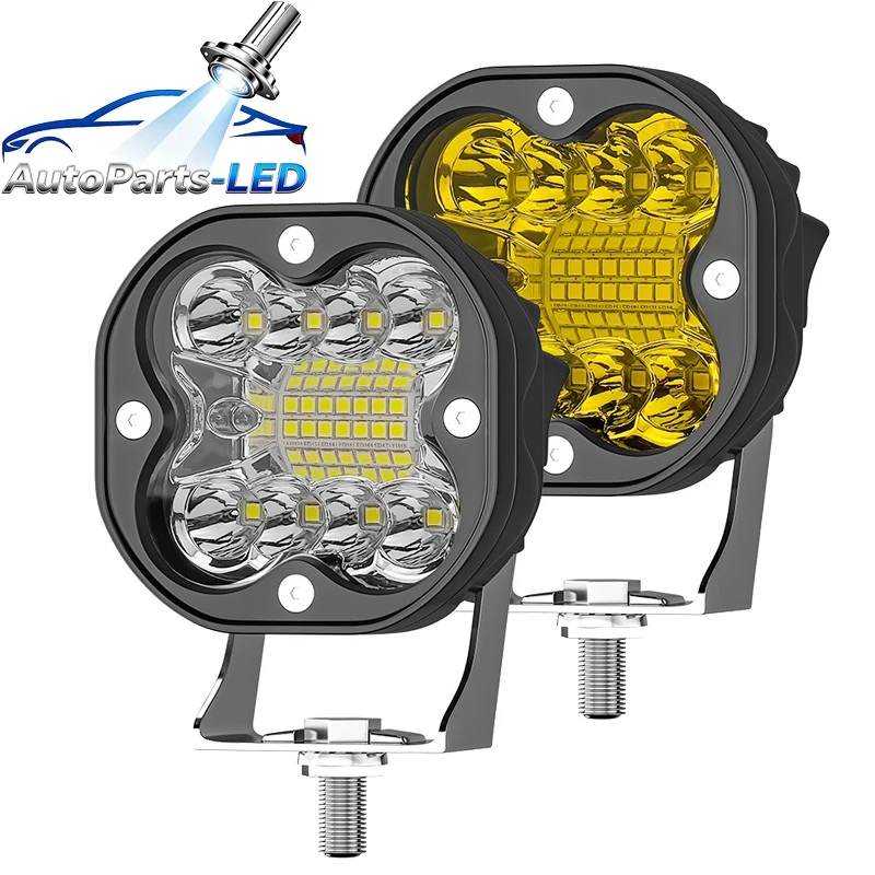 

4pcs New Mini Offroad LED 12V 24V Square LED Work Light for Car Truct Boat Atv 4x4 Tractor 22W Spotlight LED Light Bar White