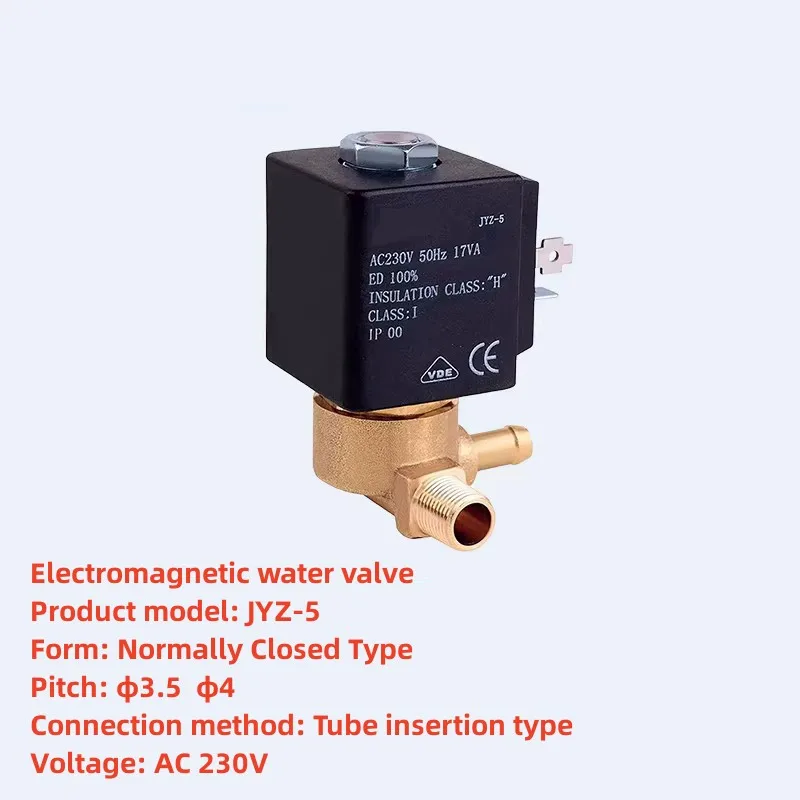 1PCS JYZ-5 230V Normally Closed Solenoid Valve Water Valve Ironing Machine Electric Iron Control Valve Accessories Booster