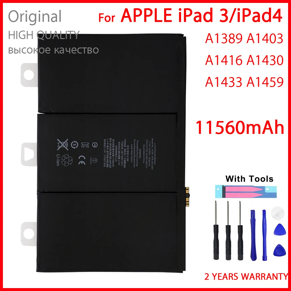 Genuine Tablet Battery For A1484 A1673 For iPad 6 Air 2 A1566 A1567 1 Mini 2 3 4 5 Pro 9.7 10.5 12.9 iPad 5 Air 1 With Tools