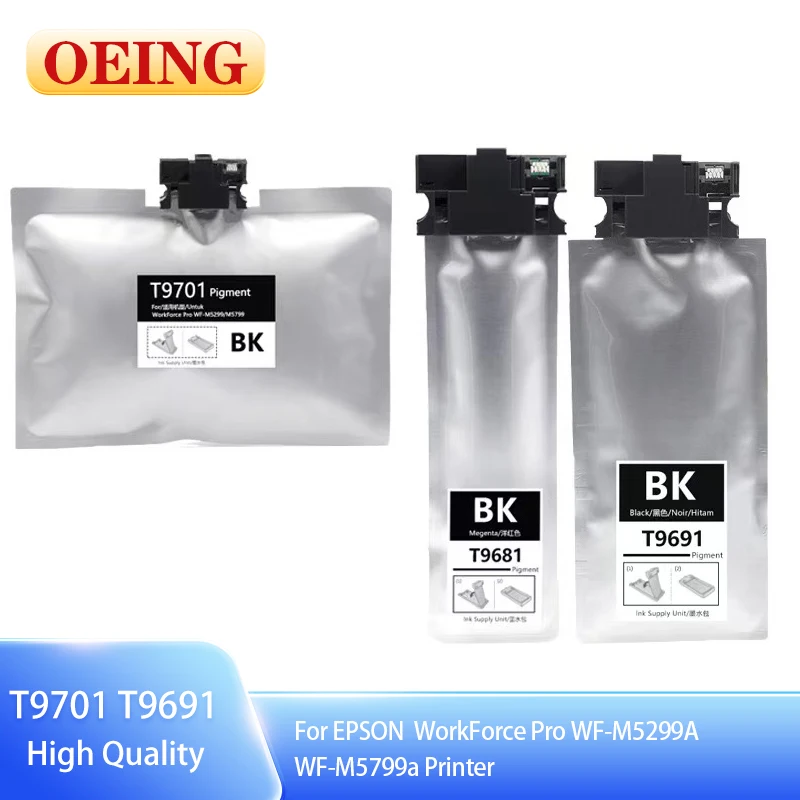 

T9691 T9701 T9681 Premium Color Compatible Ink Bag Cartridge for Epson WorkForce Pro WF-M5299A WF-M5799a Printer