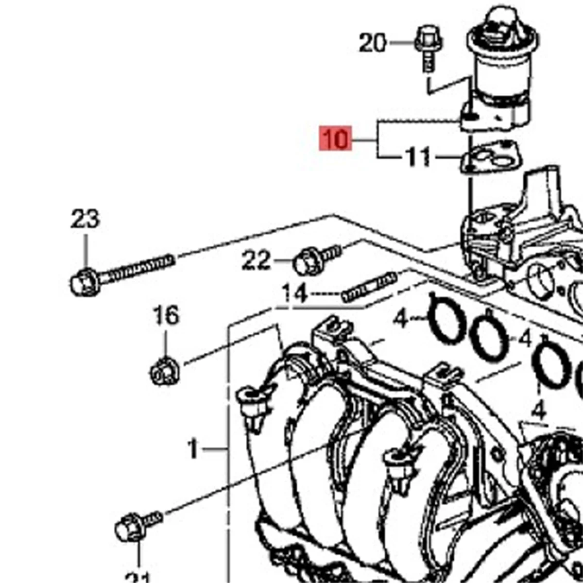 Car Exhause Gas Recirculation EGR Valve 18011-RBJ-000 for Honda Civic 12-15 Fit 15-16 Insight 10-14 18011RBJ000