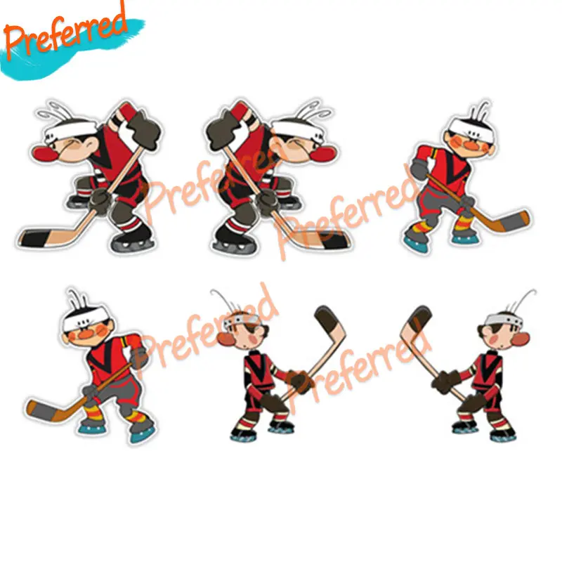 Personality Decals Hockey Player Car Stickers Waterproof Motorcycle Laptop Decor Car Bumper Window Truck Bike Vinyl Decals