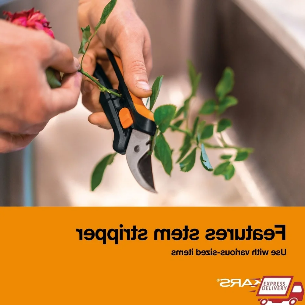 

Bypass Floral Pruning Shears Pack of 2 with Precision Steel Blades Low-Friction Coating Stem Stripper Wire Cutter Easy Action