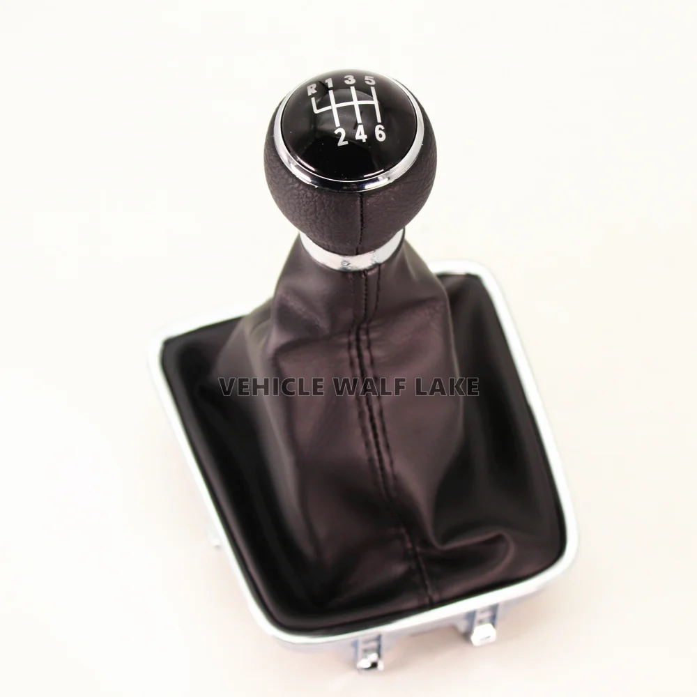 For VW Golf Plus 2005 2006 2007 2008 2009 2010 2011 2012 2013 2014 Car-Styling 5 /6 Speed Gear Stick Shift Knob Leather Boot