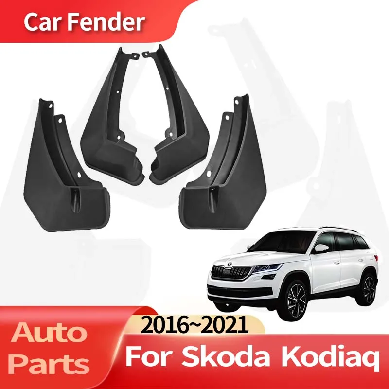 

Auto Accessories For Skoda Kodiaq 2016~2021 Fender Lining Car Fender Anti-sand Splash Mud Guard Skin Punch-free Installation