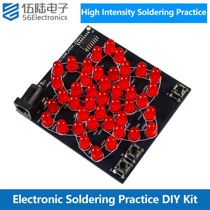 Fun Microcontroller Fancy Windmill Kit Electronic Fun LED Rotating Light Soldering Practice Loose Parts