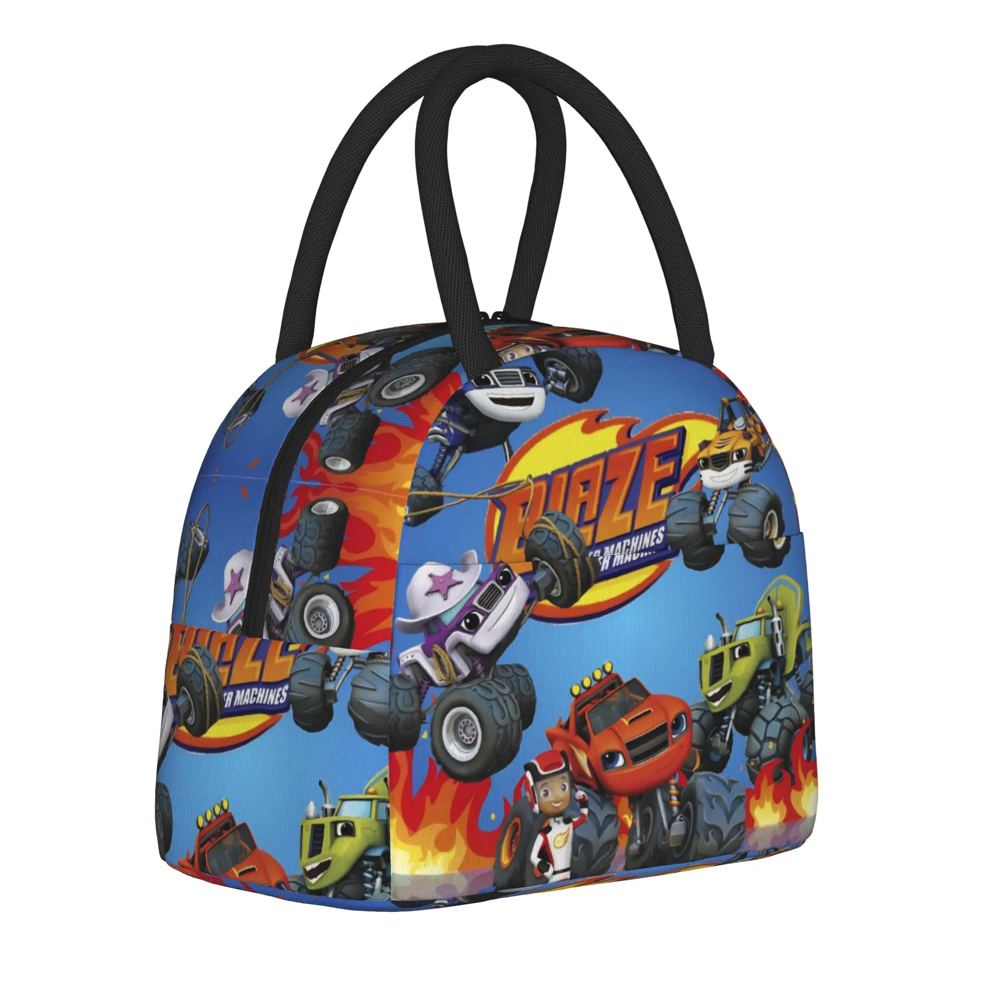 Blaze and the Monster Machines Thermal Insulated Lunch Bags for Work  Portable Bento Box Men Women Thermal Cooler Lunch Boxes