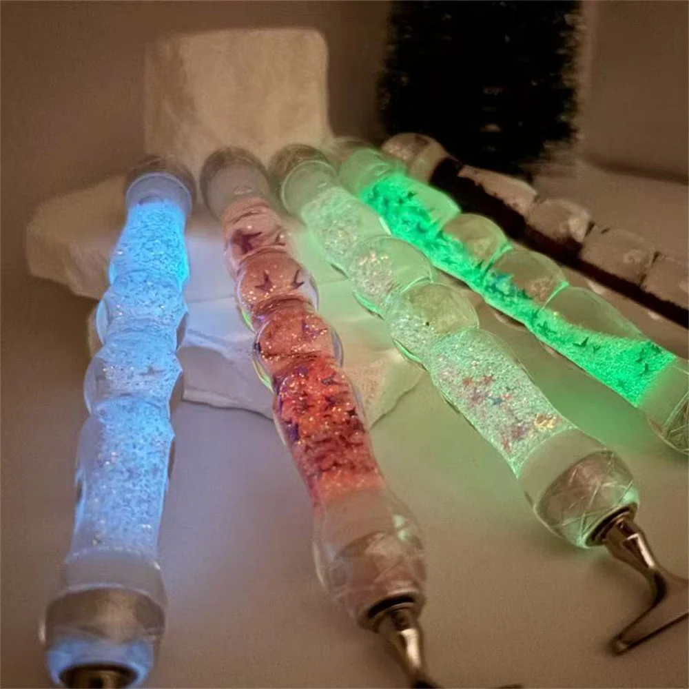 New Luminous Transparent Quicksand Diamond Painting Pen Threaded Point Drill Pen Diamond Embroidery Tool Accessories NO HEAD
