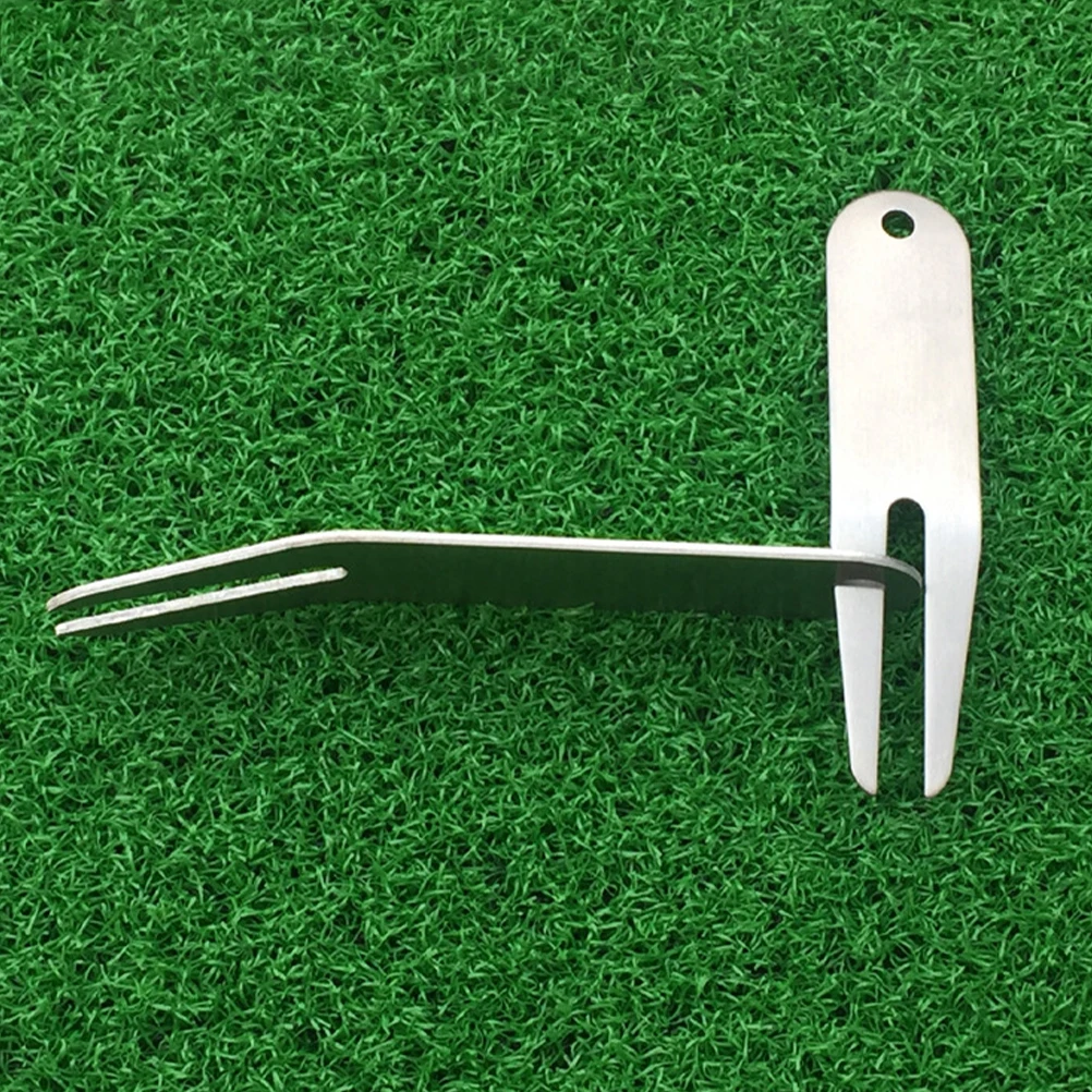 

2pcs Portable Tools Ball Marker Repair Forks Stainless Steel Professional Lightweight Durable Golf Accessories Lawn Maintenance