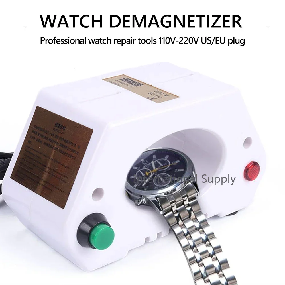 Watch Demagnetizer Degausser Mechanical Quartz Watch Repair Tools 110V-220V Watchmaker Demagnetize Instrument Tool EU Plug