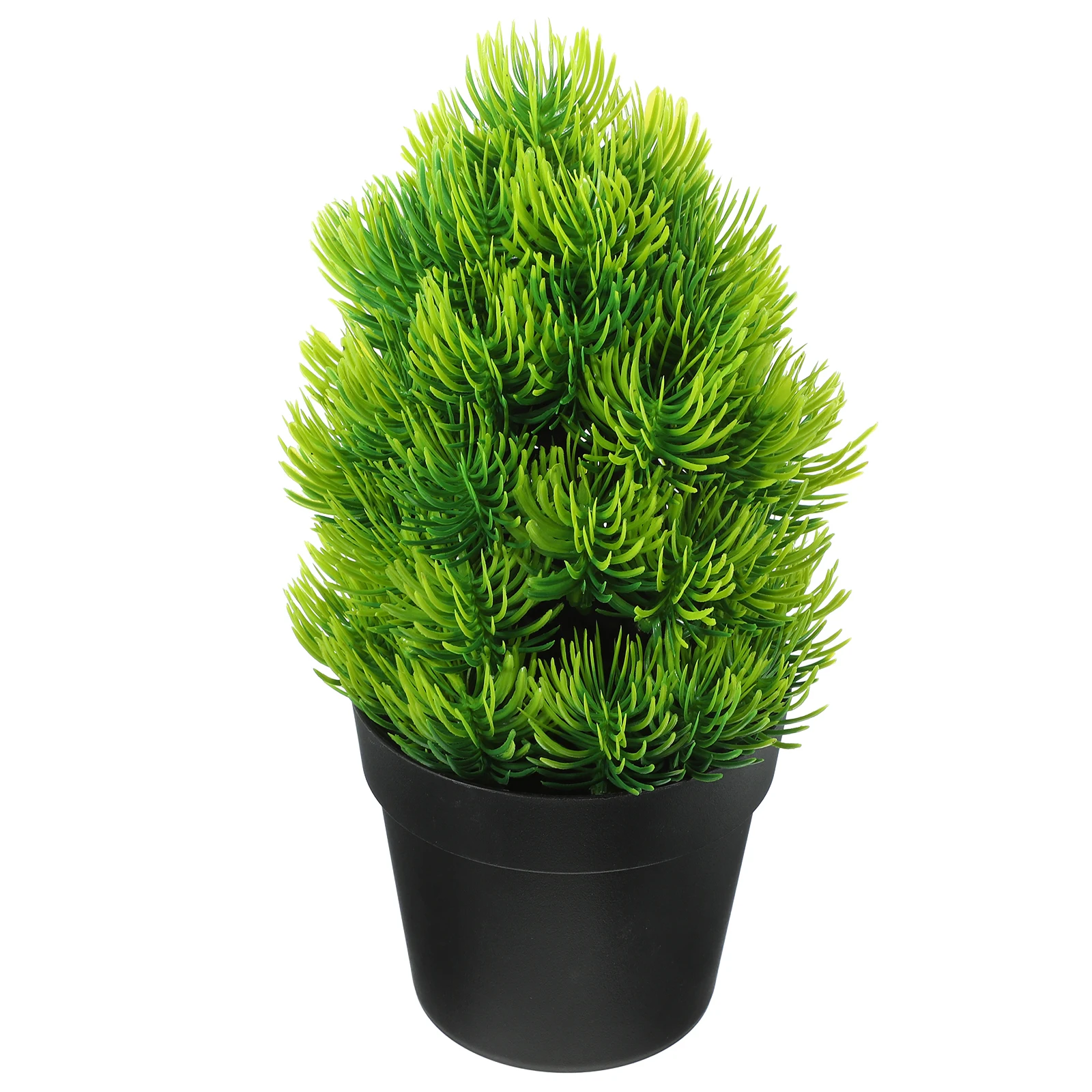 

Simulated Pine Needle Green Plant naments Realistic Bonsai Artificial Plastic Flowers Small Desktop Adornments Space Saving Home