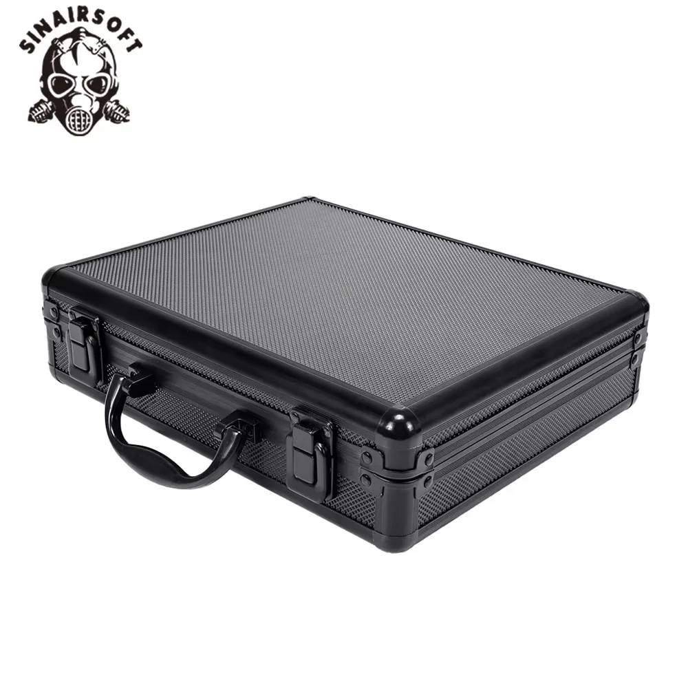 

SINAIRSOFT Tactical Aluminum Hard Pistol Box Gun Bag Case Padded Foam Toolbox Suitcase Hunting Airsoft For Glock Ipsc