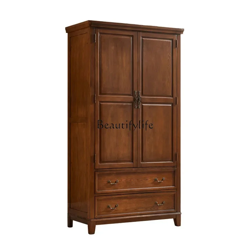 

ld14Simple American Style Solid Wood Wardrobe for Home Use in Small Apartments