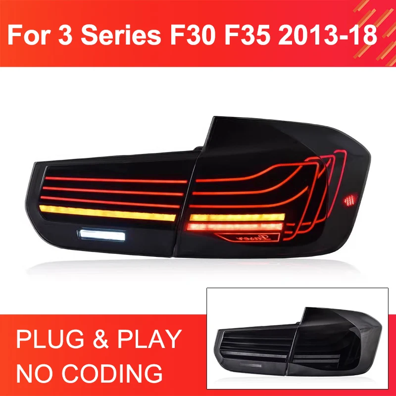 

1 Pair LED Tail Light Assembly for BMW F30 F35 2013-2018 Taillights Plug and Play LED Dynamic Turning Animation Rear Tail Lamps