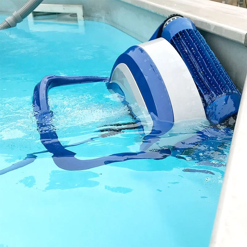 Swimming pool cleaning robot for automatic cleaning of underground and above-ground swimming pools