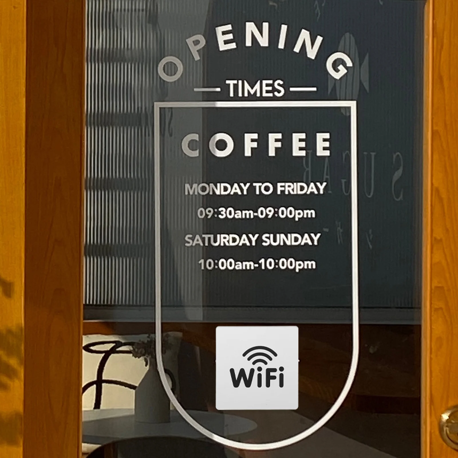 Self-adhesive Sign Wifi Coverage Indicator Signal for Cafes Notice Restaurant Marker Emblems Signs