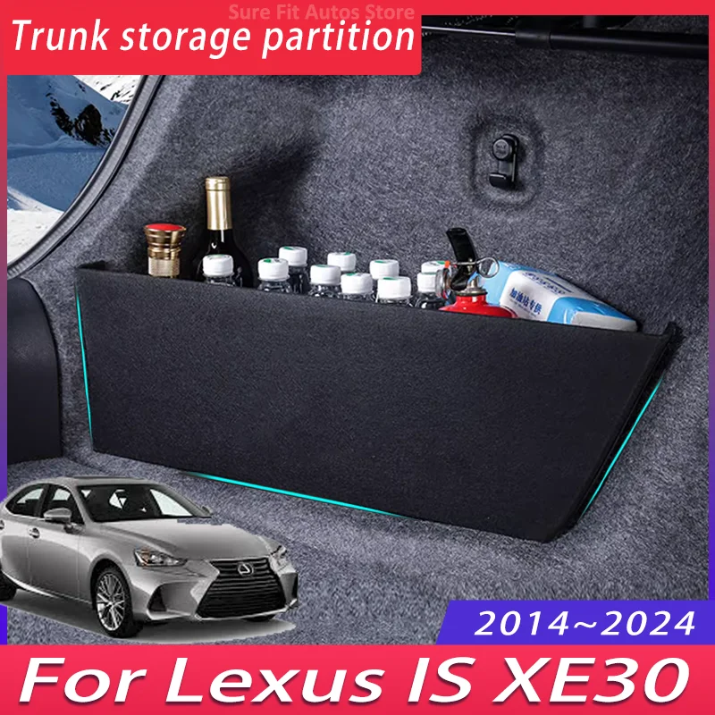 

For Lexus IS XE30 2014~2024 2018 2020 MK3 Car Trunk Storage Partition Multifunction Storage Box Auto Interior Accessories Tools