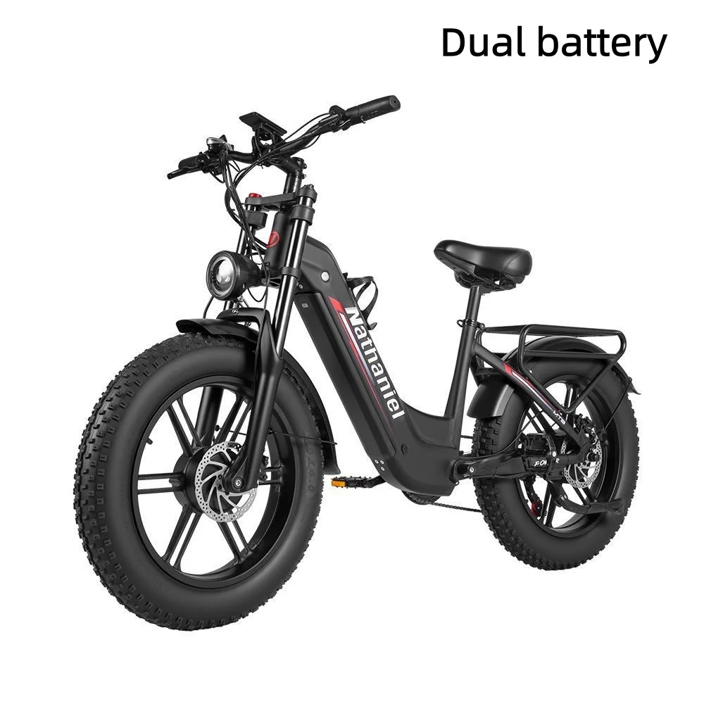 Nathaniel SYR08 Electric Bike Dual Motor 2000W 48V 40AH Dual Battery Adult Off-Road Electric Bicycle 20 inch All-Terrain E-Bike image 1