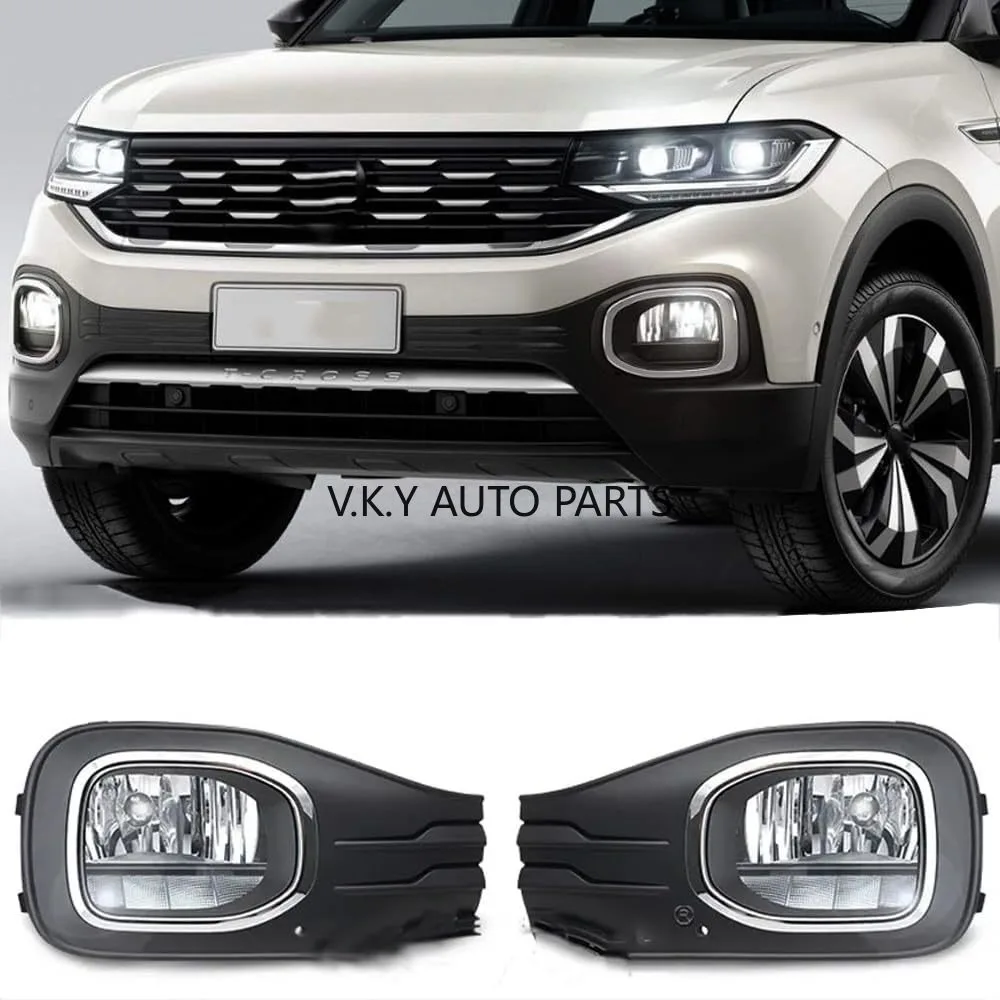 

Для Volkswagen T-Cross 2020 2021 2022, передний бампер, светодиодные противотуманные фары, противотуманные фары DRL, дневные ходовые огни