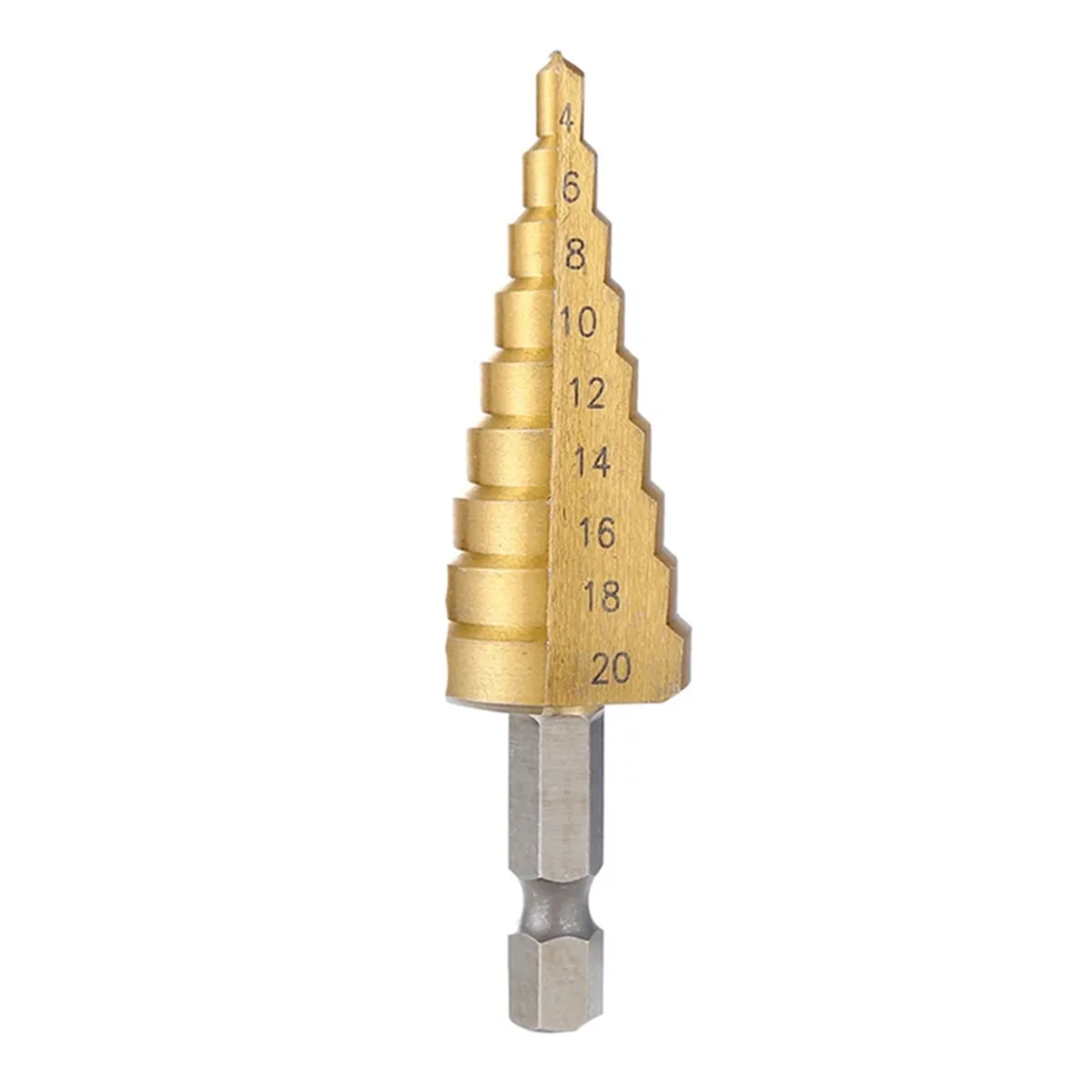 4-20mm HSS Straight Groove Step Drill Bit Wood Metal Hole Cutter Core Drill Bit Pagoda Drill Bit