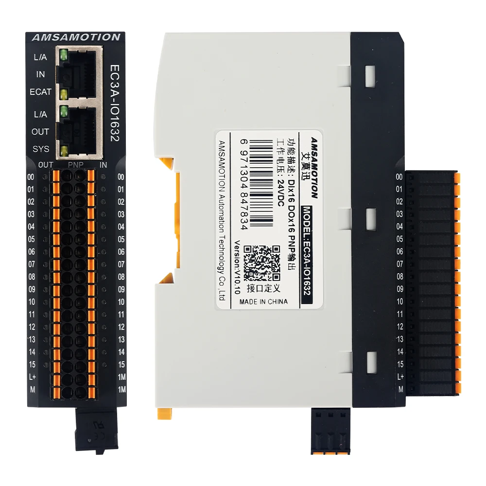 EC3A EtherCAT Remote IO Bus Module Analog Digital Temperature Module PNP NPN 16I 16O EC3A-IO1631 EC3A-AE0830 EC3A-AQ0820