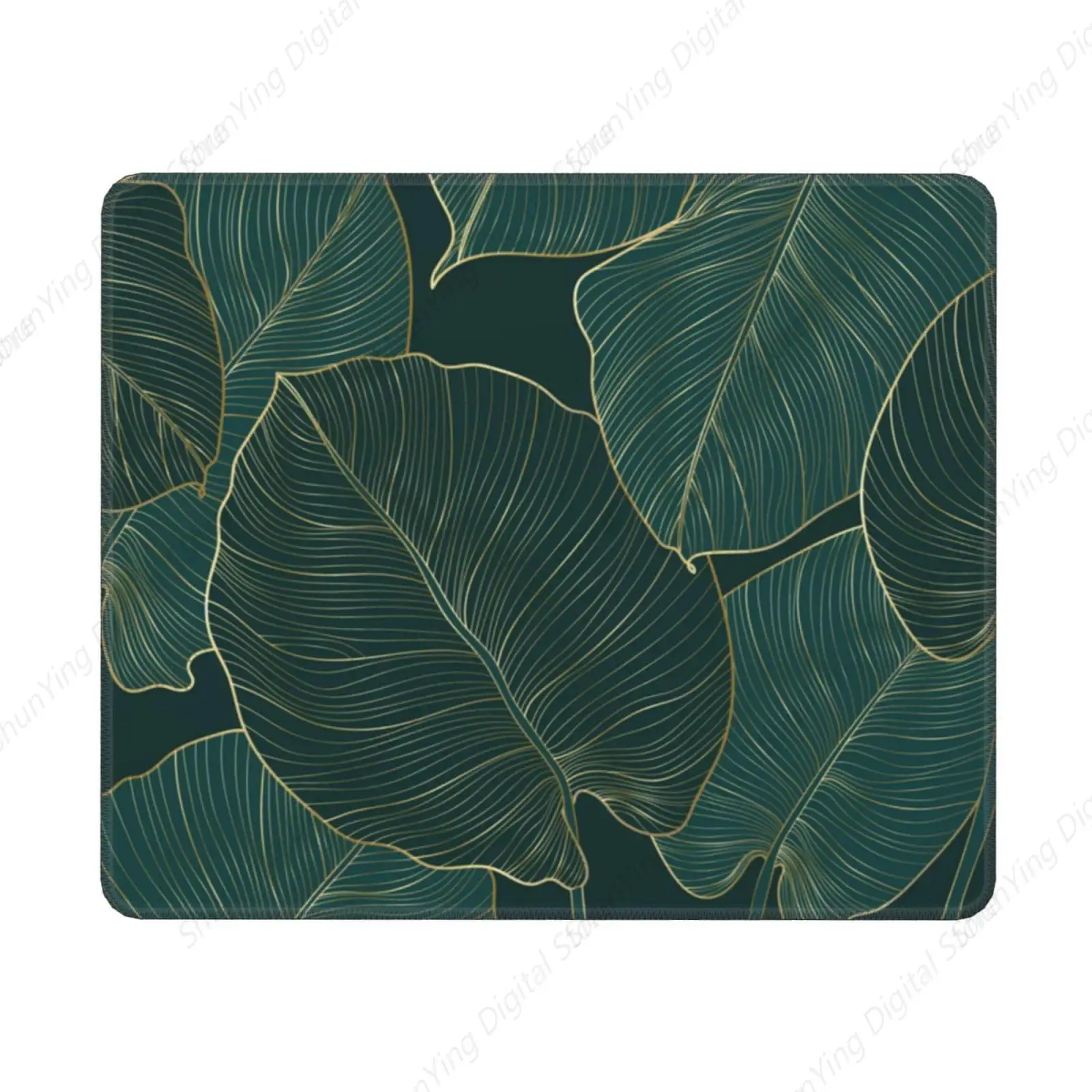 

Boho Leaf Printed Mouse Pad Gaming Mouse Pad Sewn Edges Non Slip Suitable For Home Offices 8.6 X 7 Inch