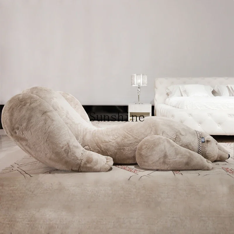 Modern minimalist villa buttocks polar bear lazy sofa personalized chaise longue