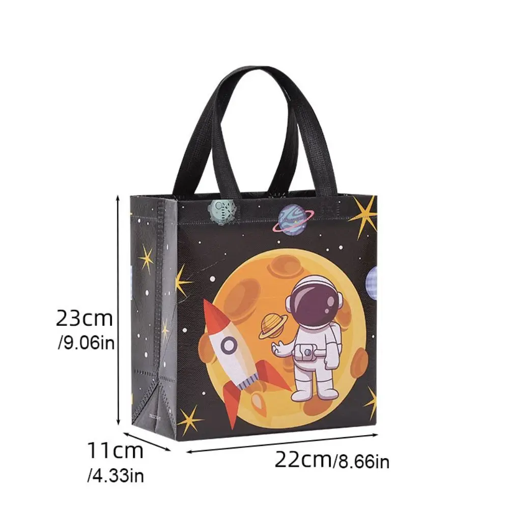 Cartoon Astronaut borsa in tessuto Non tessuto borsa spaziale astronauta Tote Bag Candy Bag Storage Organizer astronauta confezione regalo ragazza