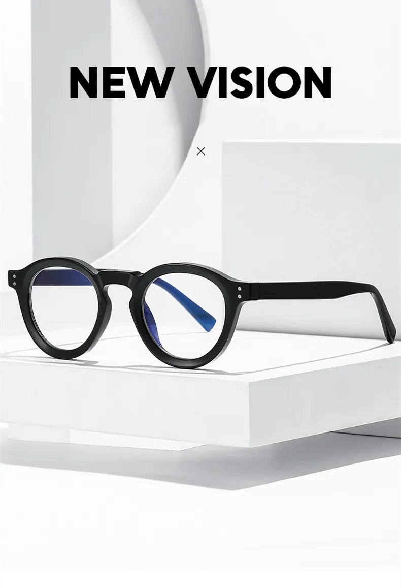 Marke Retro Anti Blau Licht Photochrome Sonnenbrille Lesebrille Frauen Männer Prebyopie Brillen Brille Runde Rahmen 0 bis + 6,0 – Detail 2