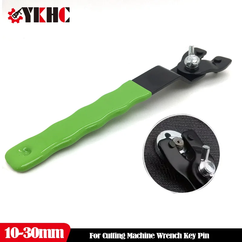 Adjustable Angle Grinder Wrench 10-30mm For Cutting Machine Wrench Key Pin Disassembly Torque Keys Wrapped Rubber Handle