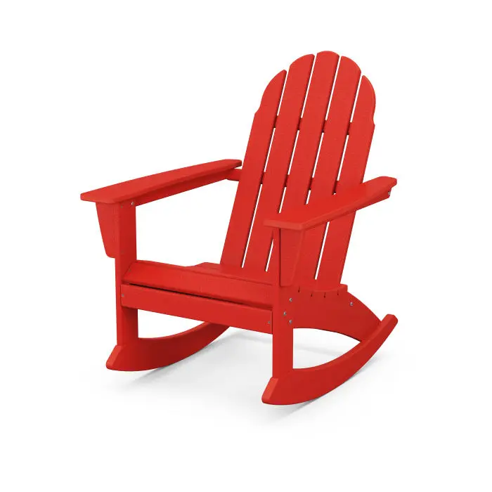 Easy Maintenance Rocking Adirondack HDPE Plastic Outdoor Furniture Porch Rocking Chair