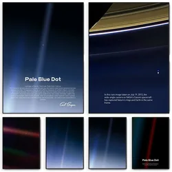 Pale Blue Dot Print Poster Voyager Earth Planet At The Earth Classic Photo Canvas Painting Wall Art Living Room Home Decor