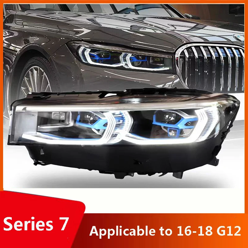 

Подходит для фар BMW 7 серии G12 2016-2018 годов выпуска, а новые синие светодиодные линзы с дневными ходовыми огнями имеют синюю рамку.