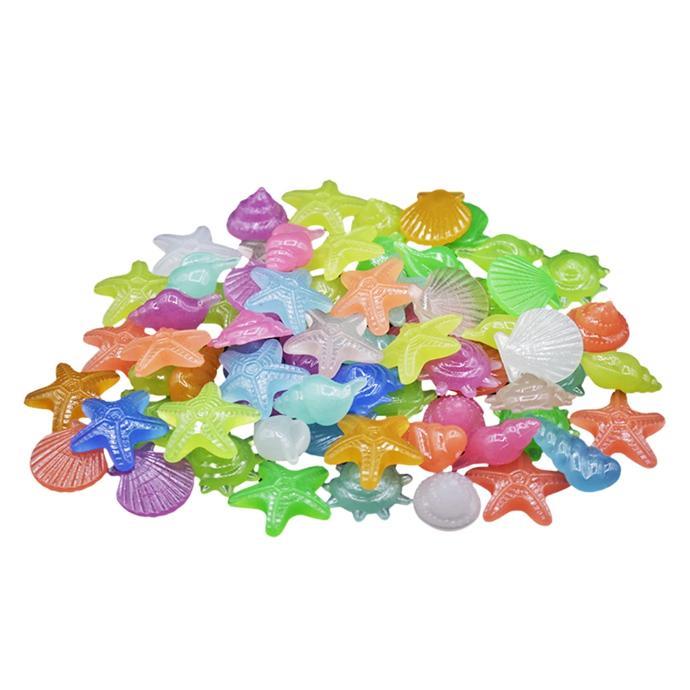 

Glowing Shells Decoration Simulation Toy Bright Color Fake Sea Star Handmade DIY Filler Luminous Plastic Shell Eco Friendly