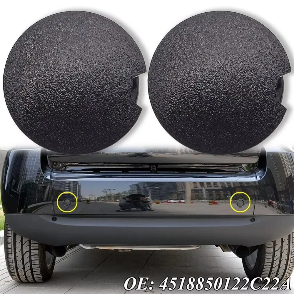 A4518150122 Bumper Trailer Cover Black 4518850122C22A Decorative Cover Durable PP Cap Plug For Smart Fortwo W451 2007-20 R1E2