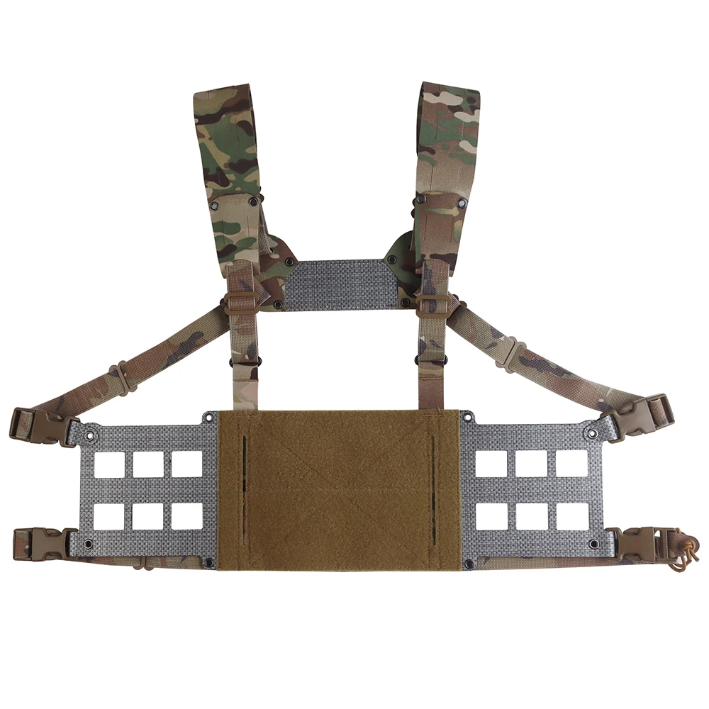 

Ferro Style Tactical Chest Rig Wide V2 2nd Gen Lightweight Chesty Rig Hunting Vest Gear Extended Front Flaps Plate Carrier Adapt