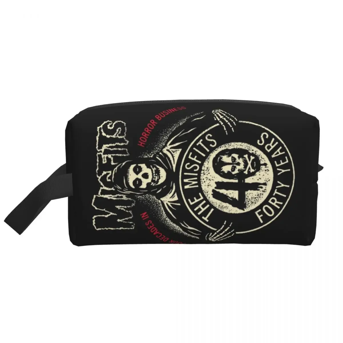 Misfits-Sac à cosmétiques de voyage Punk Rock Band personnalisé pour femmes, trousse de toilette de maquillage, trousse de rangement de beauté pour dames