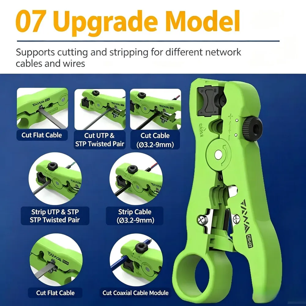 TAWAA CS-06/07/08 Cable Stripping Tool for Coaxial Cables Multifunctional Wire Stripper Cable Stripper Coaxial Stripping Tools