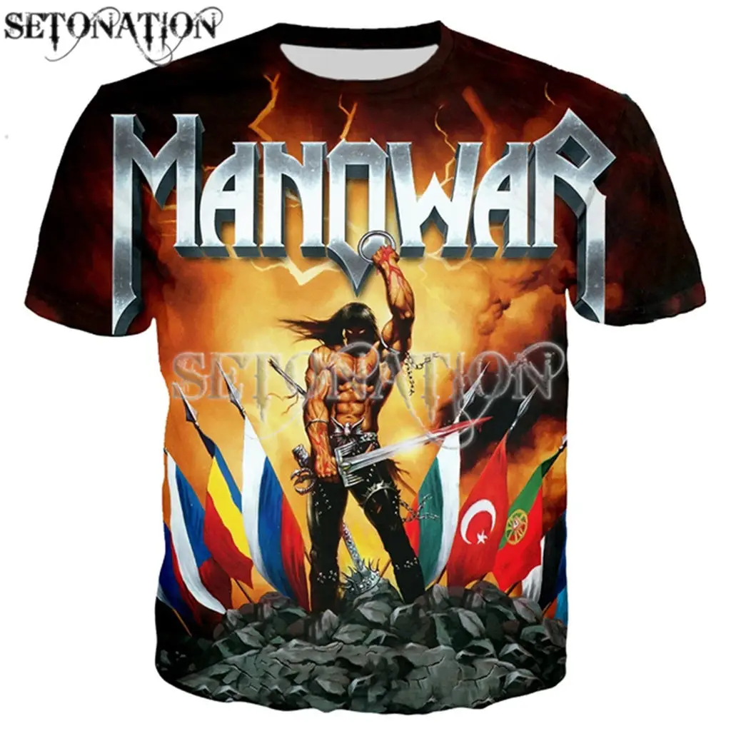 

Manowar men women New fashion cool 3D printed t-shirts Harajuku style tshirt streetwear summer tops