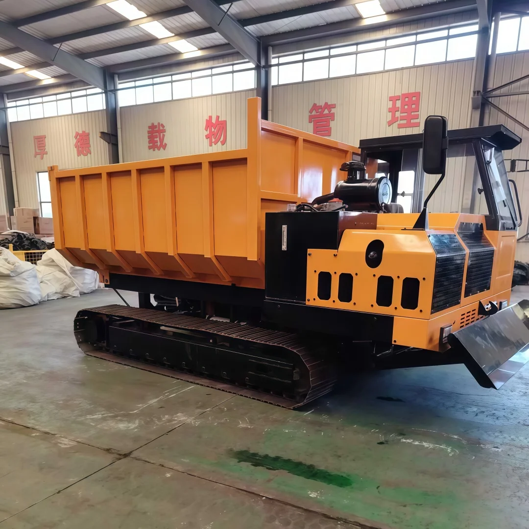 Customized 8 Tons Mini Crawler Dumper Trucks With Rubber Track Euro 2 & Euro 5 Emission Standard Transporter Dumper For Sale