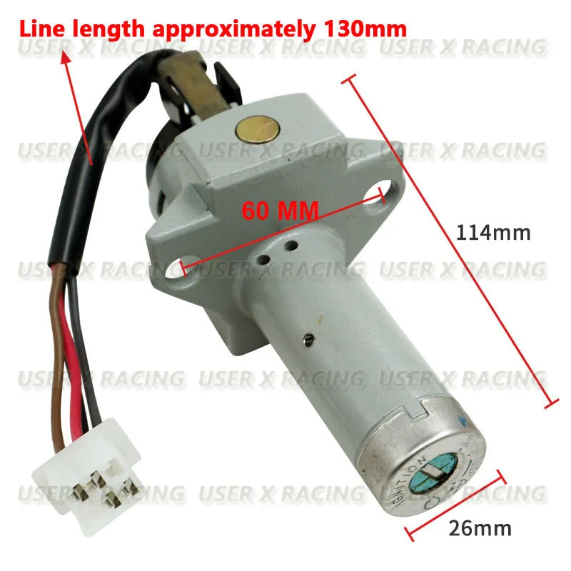 USERX Universal Motorcycle ATV Dune buggy Modified parts Electric door lock Ignition switch key faucet lock for WY-125 CB-125
