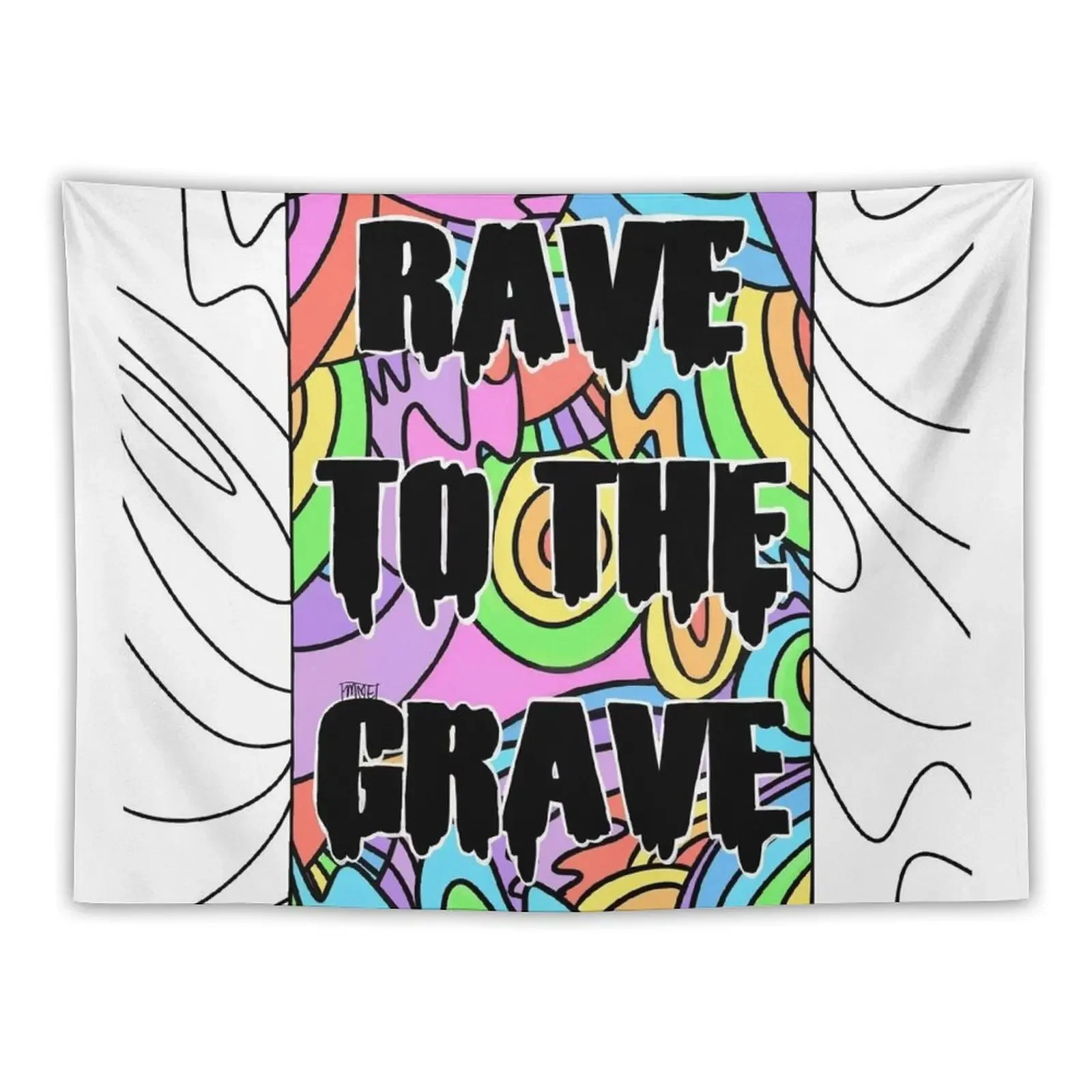 Rave to the Grave Tapestry Decoration Room Bedroom Decorations Room Decorating Aesthetic Bathroom Decor Tapestry