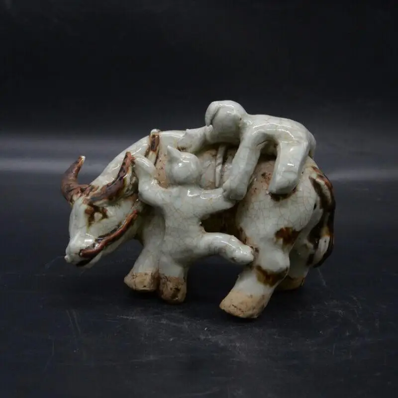 

Cowherd Boy Sculpture Decoration Ceramic Collection Nice Art Work