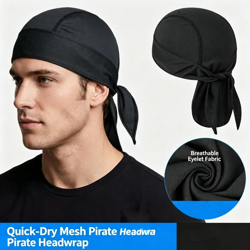 Cycling Under Helmet Inner Turban Headwrap Fishing Hiking Runing Sports Breathable Quick Dry Beanie Skull Hat Absorb Sweat Cap