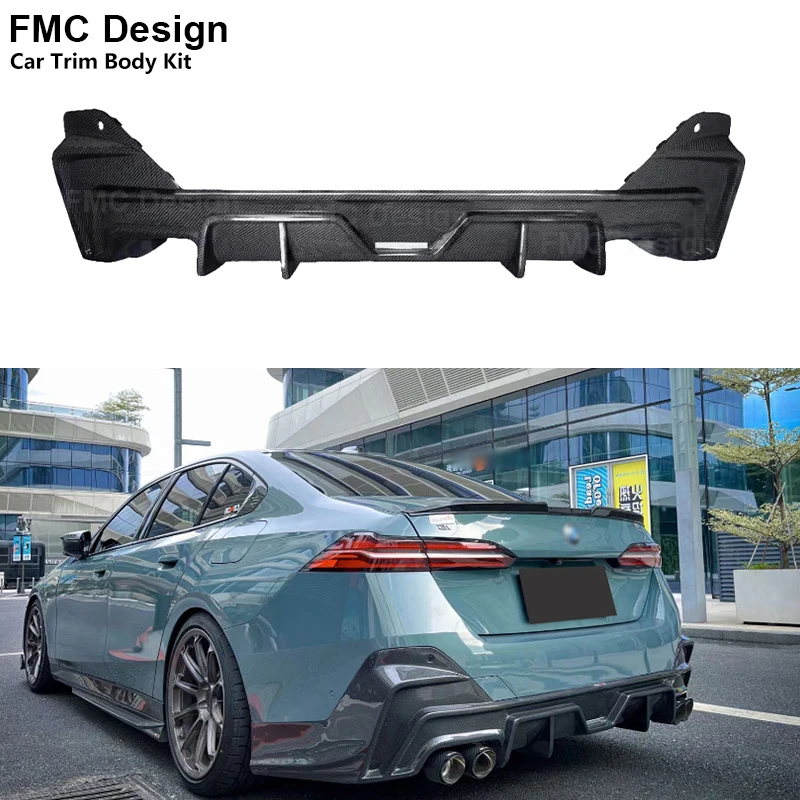 Carbon Fiber Car Rear Bumper Lip Diffuser Spoiler Back lip Parts For BMW 5 Series G60 G68 Upgrade Body kit Car Accessories