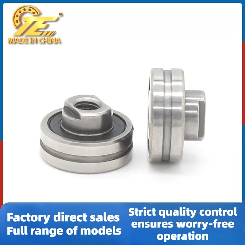 Non-standard bearing S605RS outer ring with single slot, inner hole with M4 screw teeth deep groove ball bearing M4 * 14 * 8.3mm